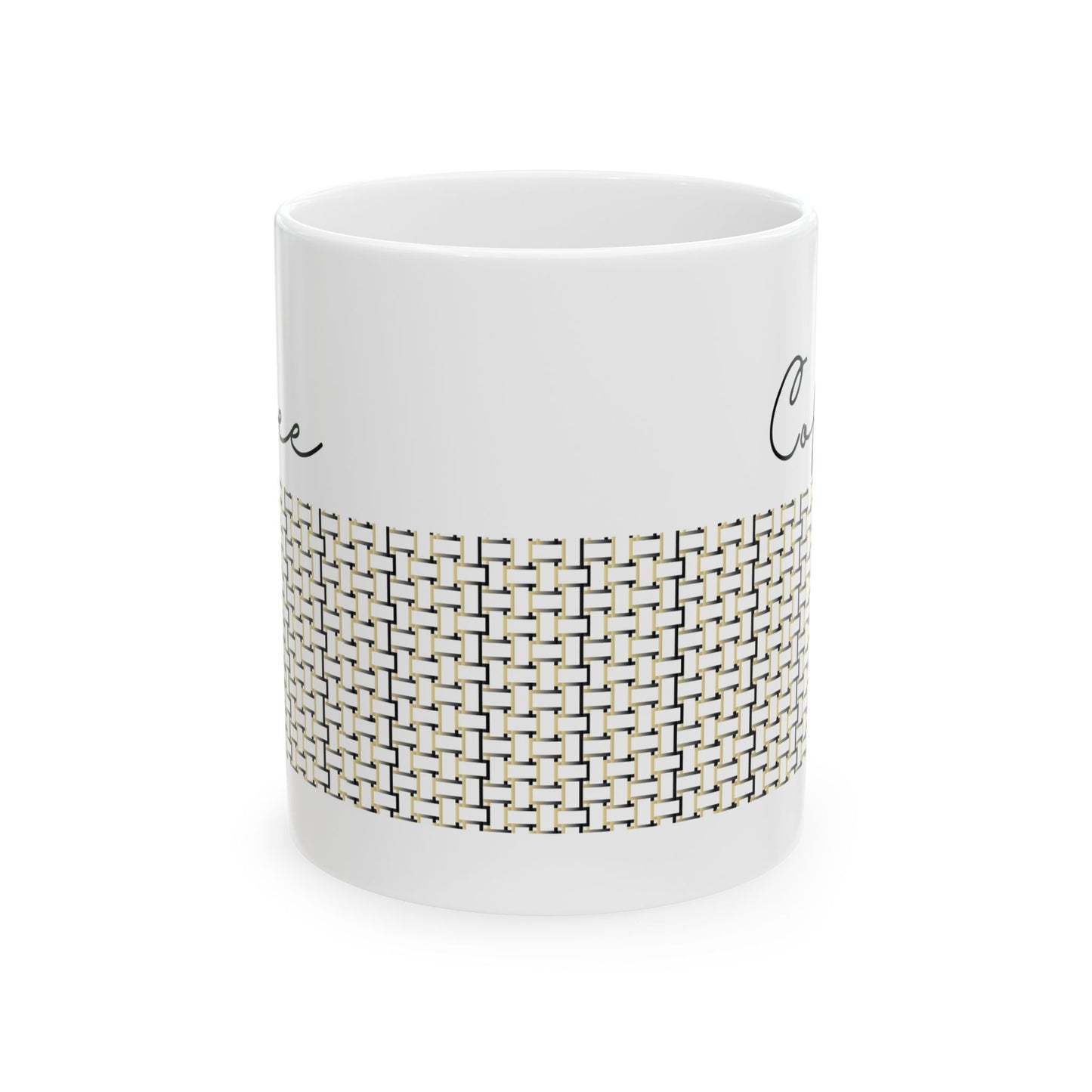 Handwoven Style Ceramic Mug, Cozy Coffee Cup, Home Decor Gift, Modern Kitchen, Tea Mug, Unique Housewarming Present