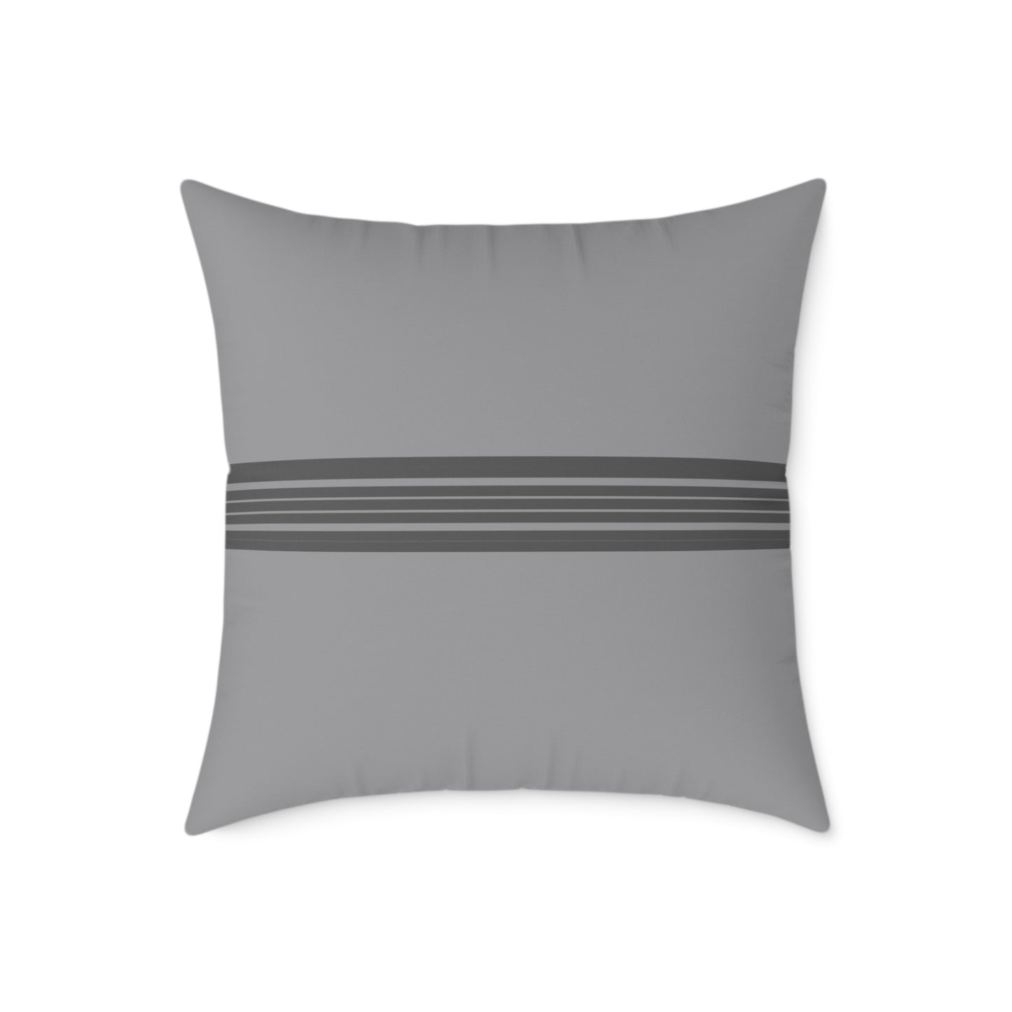 Minimal Gray Striped Square Pillow