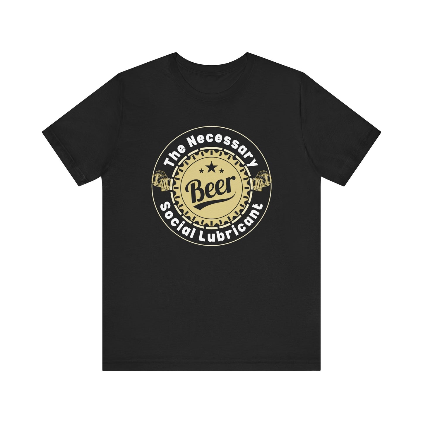 Funny Beer Graphic Unisex Tee - 'The Necessary Social Lubricant'
