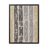 Abstract Striped Framed Canvas Print – Neutral Multi-Color Wall Art