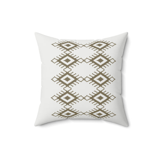 Boho Geometric Print Square Pillow - Cozy Decorative Cushion for Home Decor