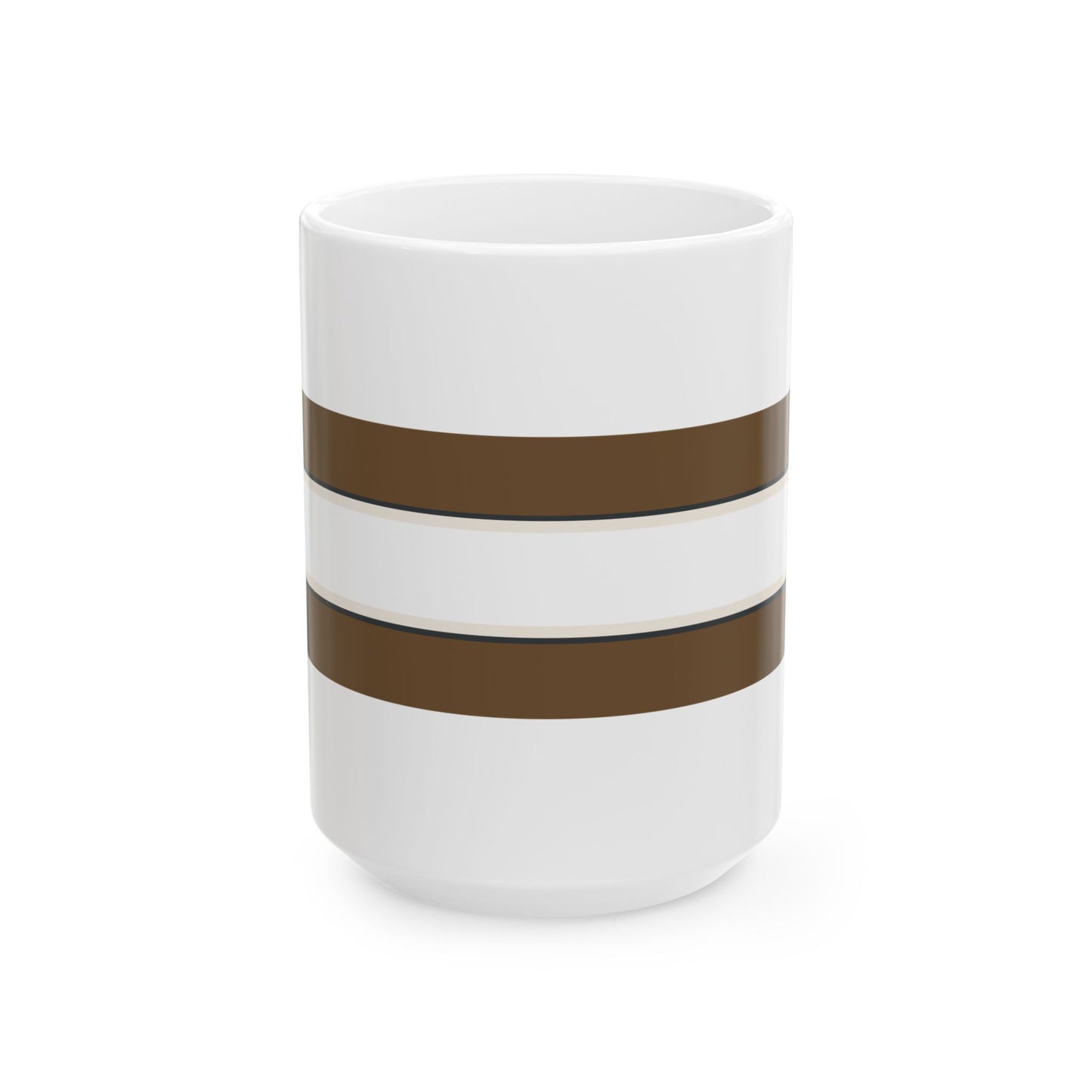 Earthline Brown Striped Ceramic Mug