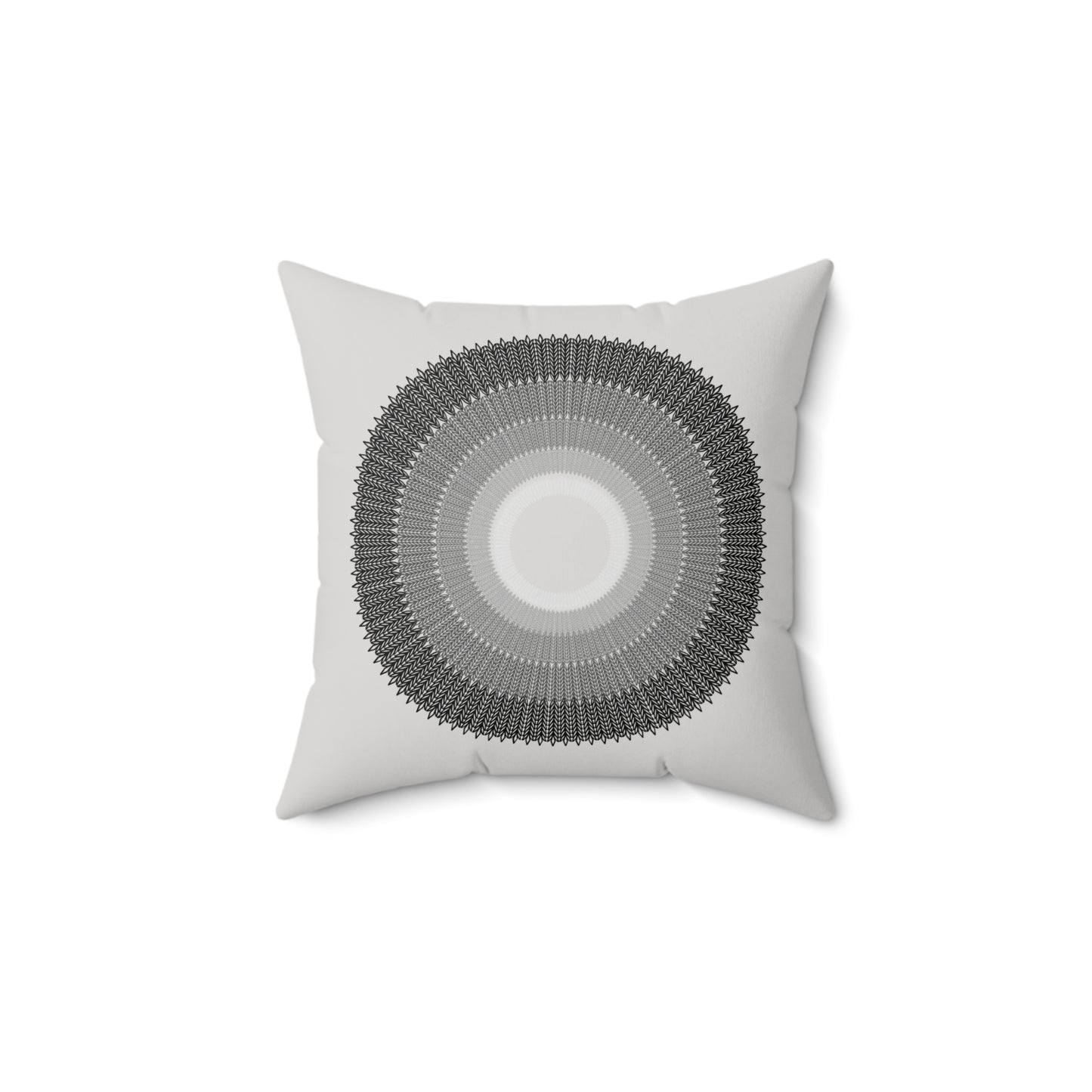 Pillow - Grey to Black Circles Design