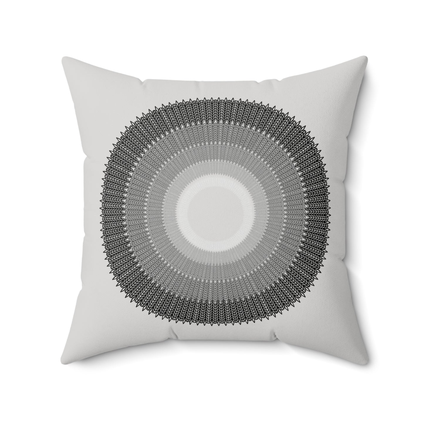 Pillow - Grey to Black Circles Design