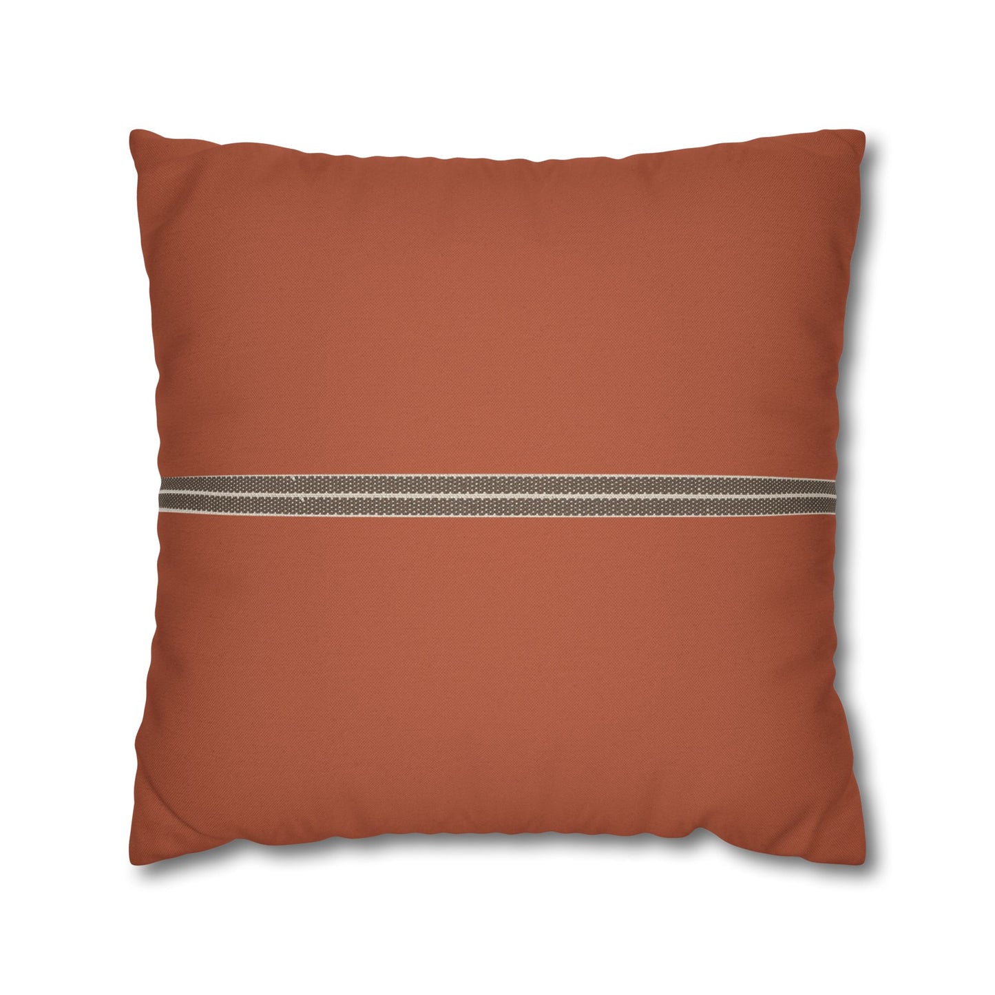 Rust Stripe Decorative Pillowcase