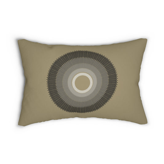 Geometric Lumbar Pillow - Boho Style Cushion for Home Decor