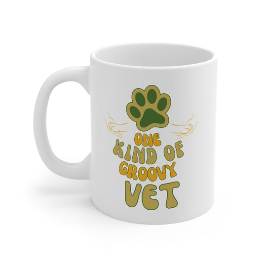 Mug: One Kind of Groovy Vet Paw Graphic