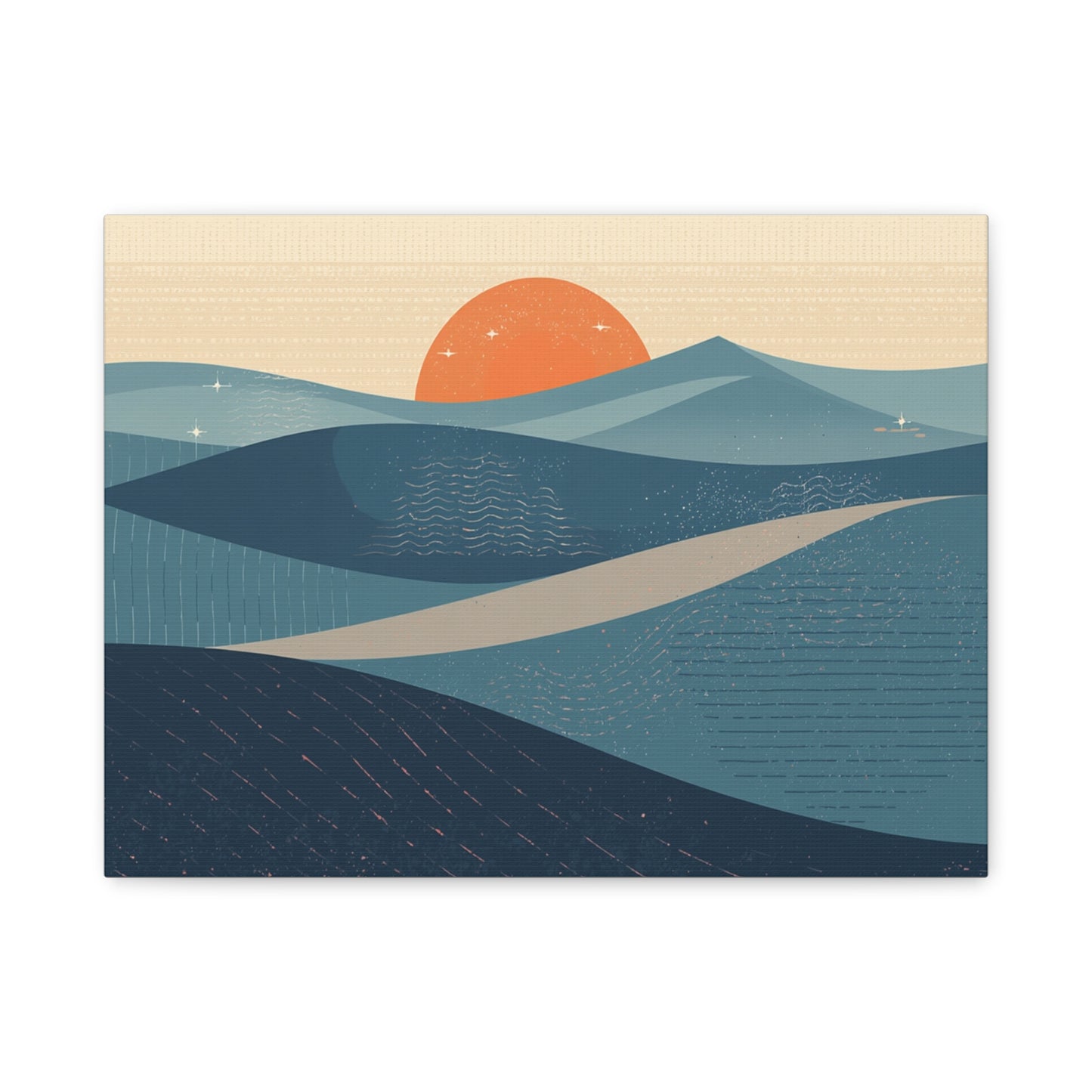 Sunset Dunes Matte Canvas Wall Art — Stretched 1.25"