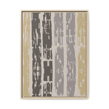 Abstract Striped Framed Canvas Print – Neutral Multi-Color Wall Art
