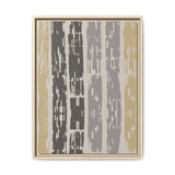 Abstract Striped Framed Canvas Print – Neutral Multi-Color Wall Art