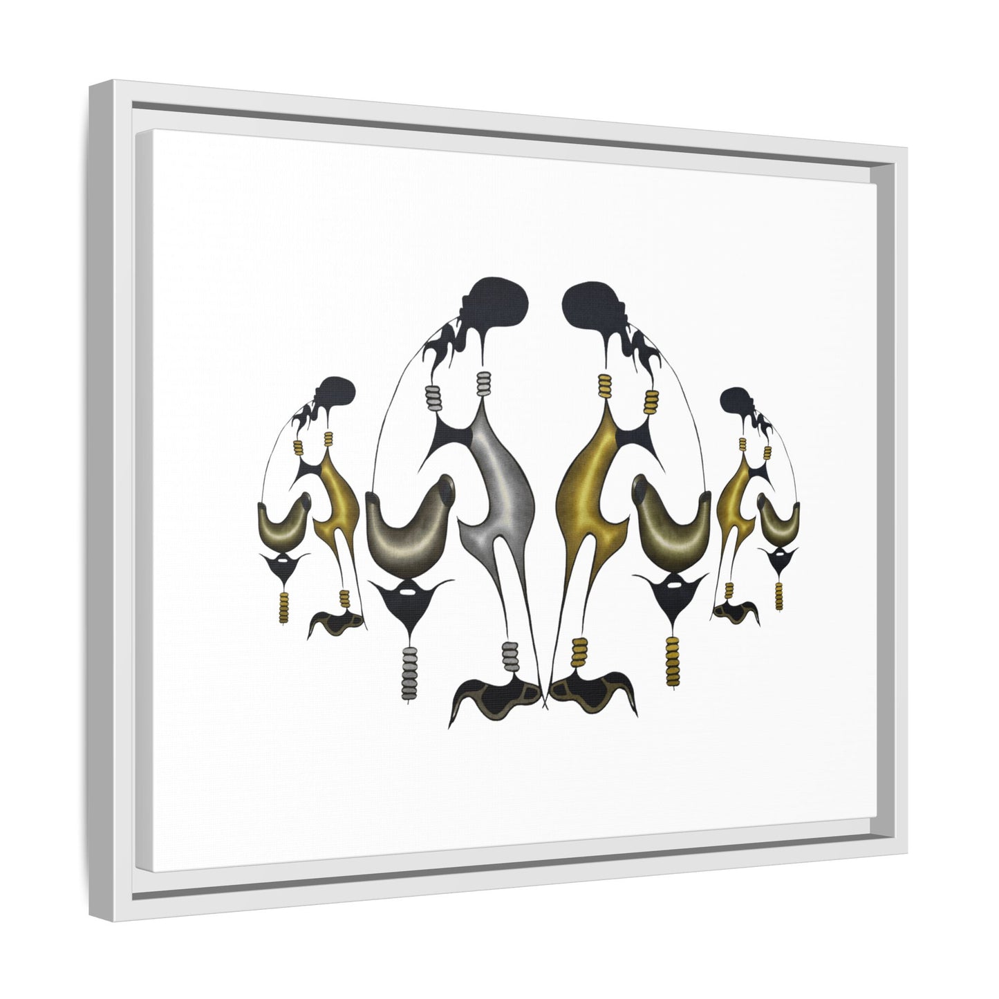 Abstract Framed Canvas Art Print - Multi-Color Decor