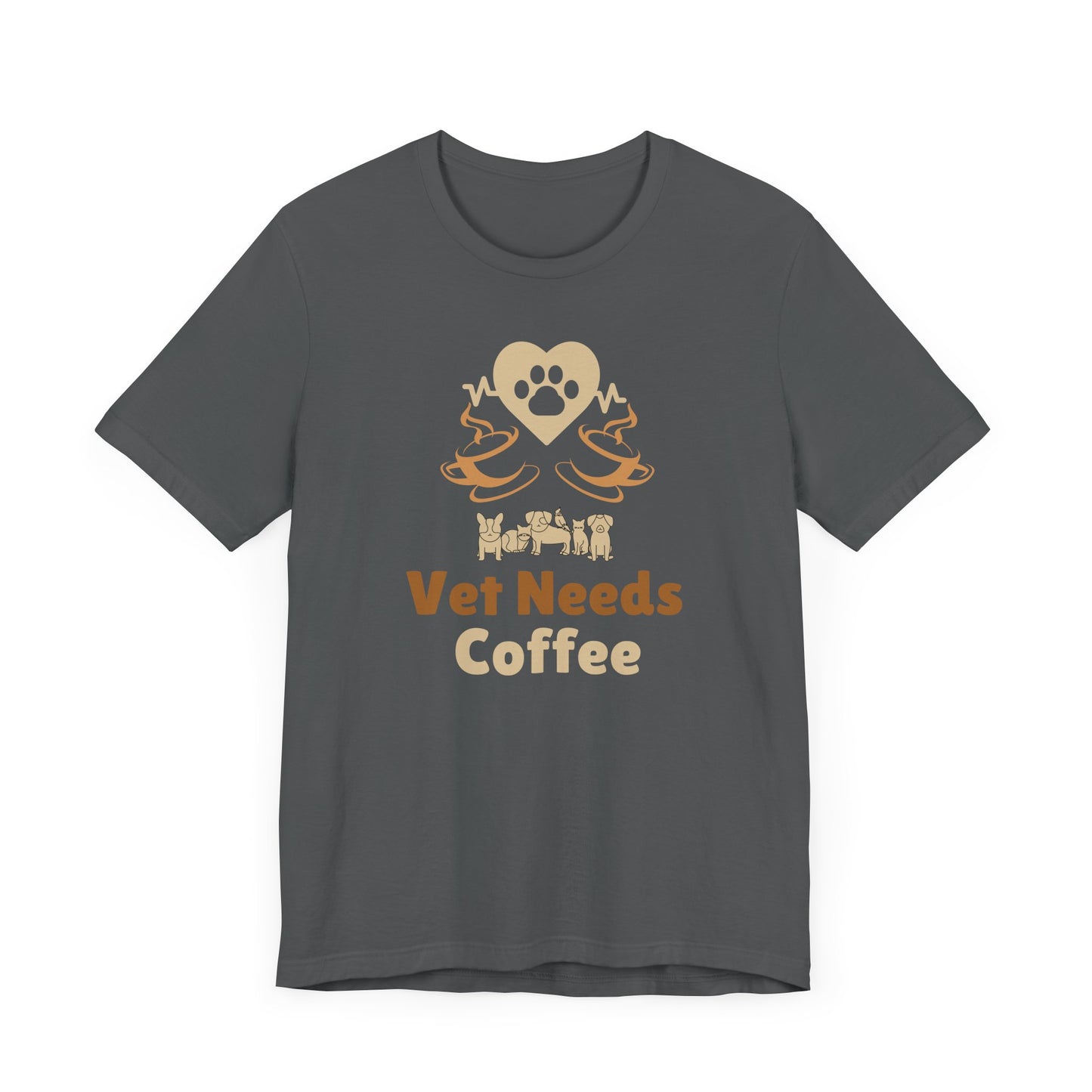 Coffee Lover Unisex Tee - Vet Needs Coffee Graphic