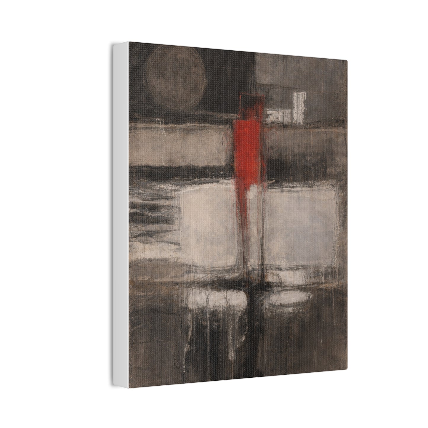 Abstract Lighthouse Canvas Print — Modern Neutral Wall Art