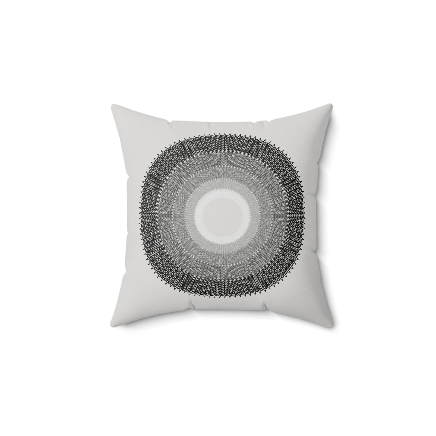 Pillow - Grey to Black Circles Design