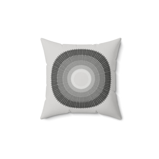 Pillow - Grey to Black Circles Design