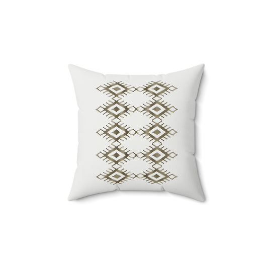 Boho Geometric Print Square Pillow - Cozy Decorative Cushion for Home Decor