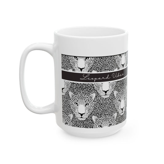 Leopard Print Ceramic Mug - Perfect Gift for Animal Lovers