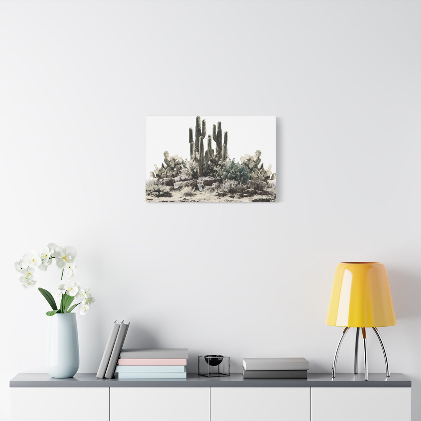 Cactus Rock Garden Matte Canvas Print — Stretched 1.25"