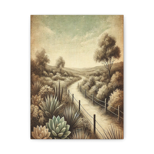 Succulent Garden Walkway Canvas Artwork