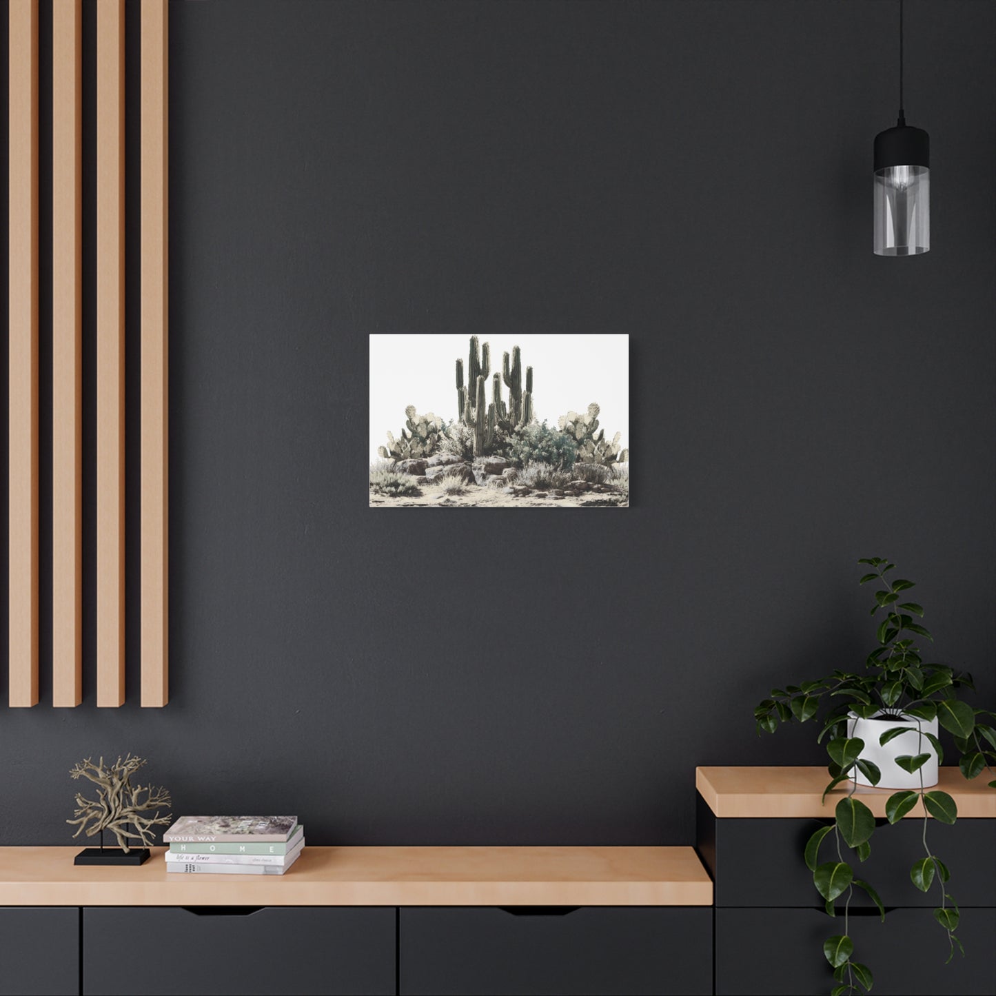 Cactus Rock Garden Matte Canvas Print — Stretched 1.25"