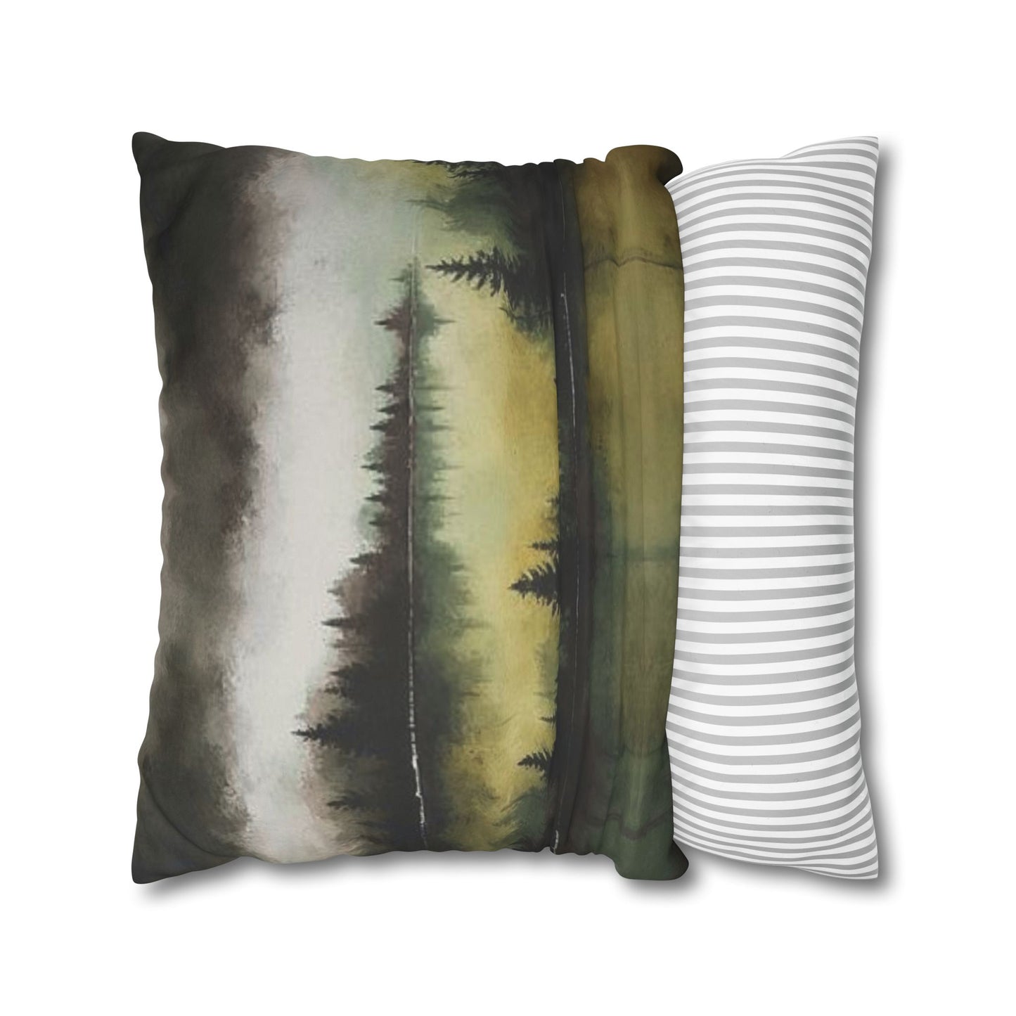 Misty Forest Decorative Pillowcase