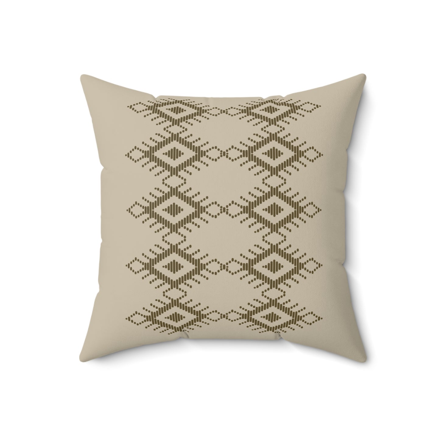 Boho Geometric Print Square Pillow - Cozy Decorative Cushion for Home Decor