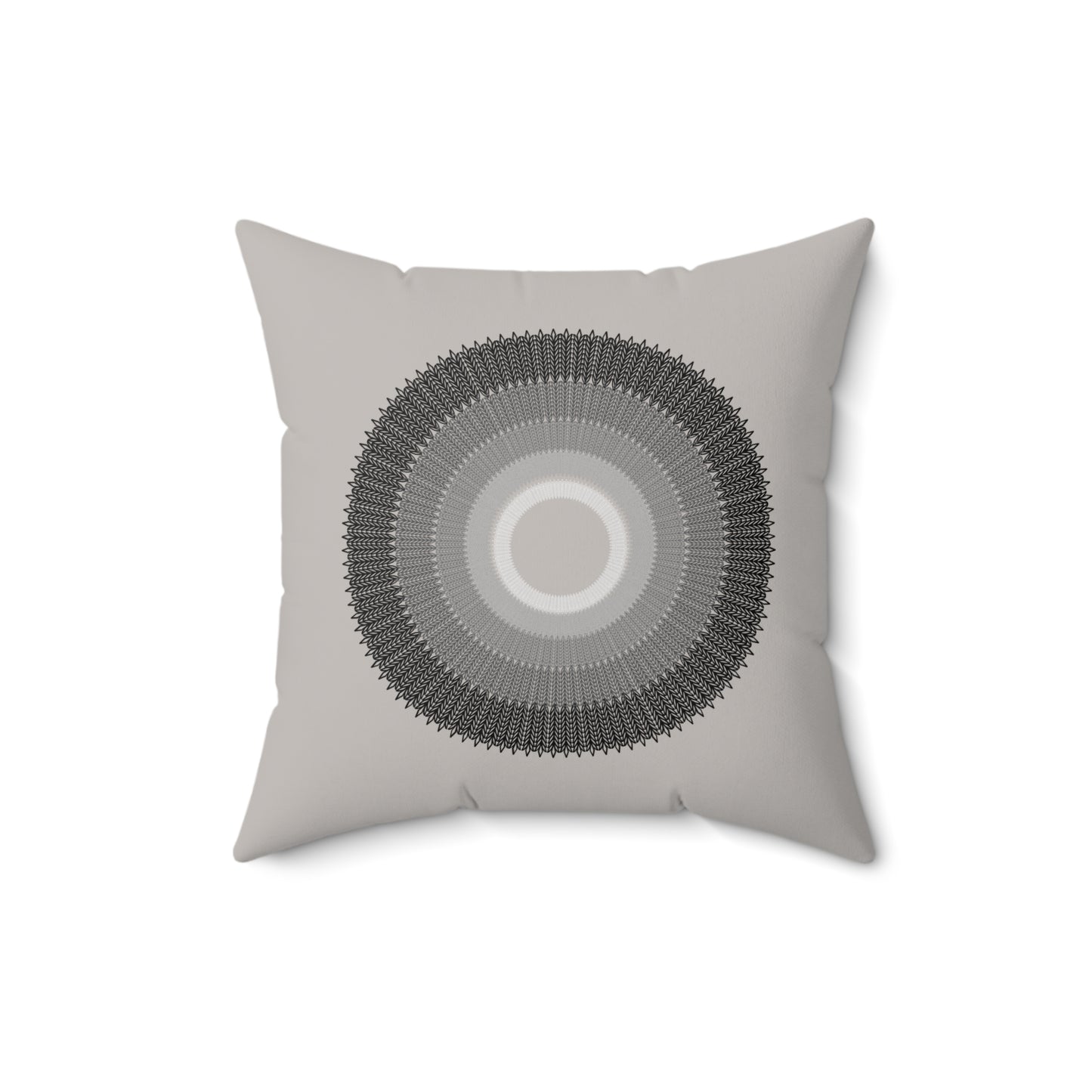 Pillow - Grey to Black Circles Design