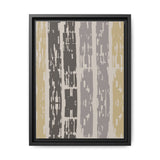 Abstract Striped Framed Canvas Print – Neutral Multi-Color Wall Art