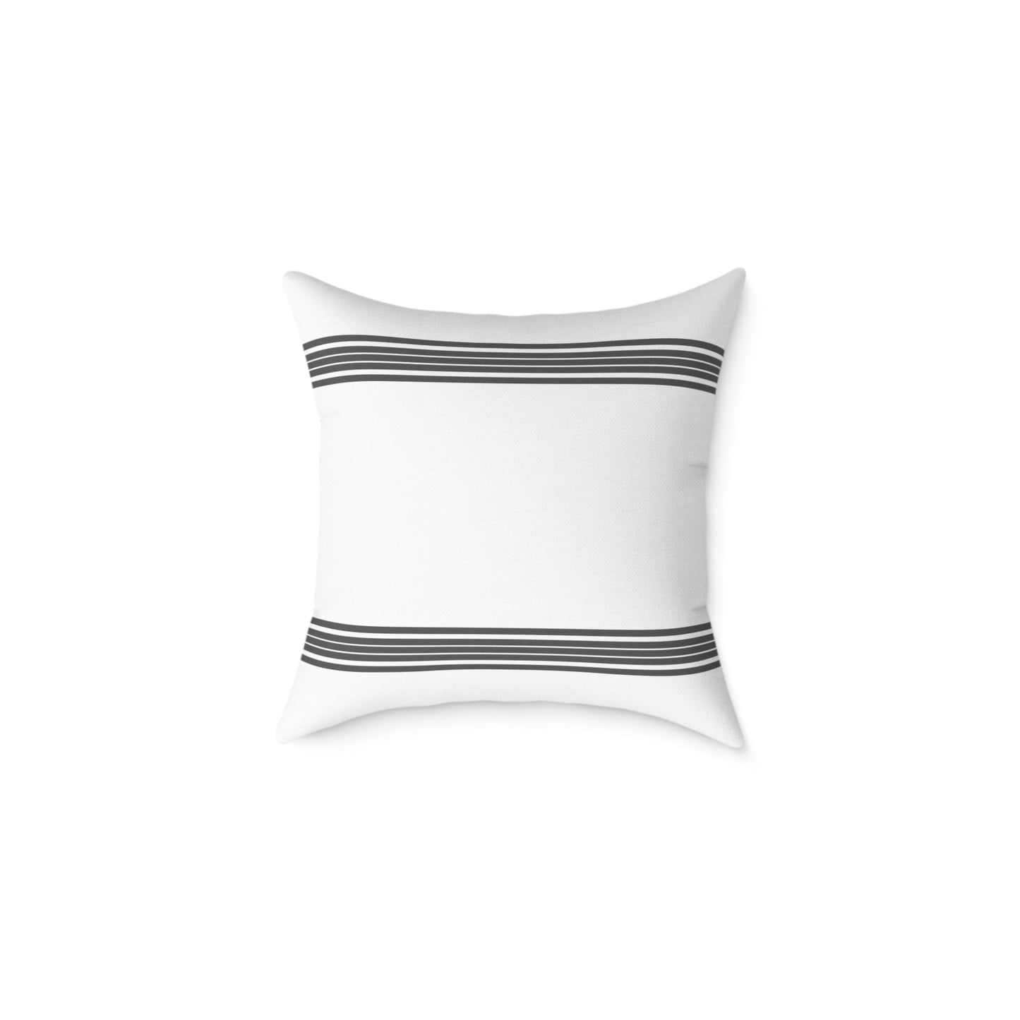 Canvas Pillow - Elegant Neutral White with Striped Design