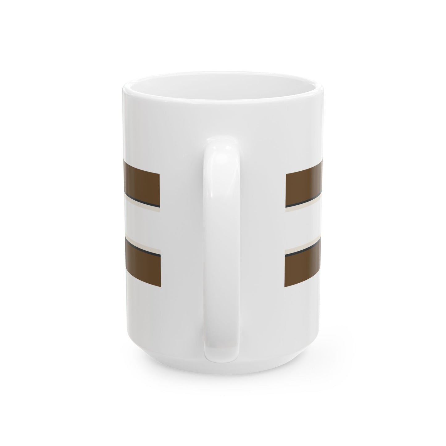 Earthline Brown Striped Ceramic Mug