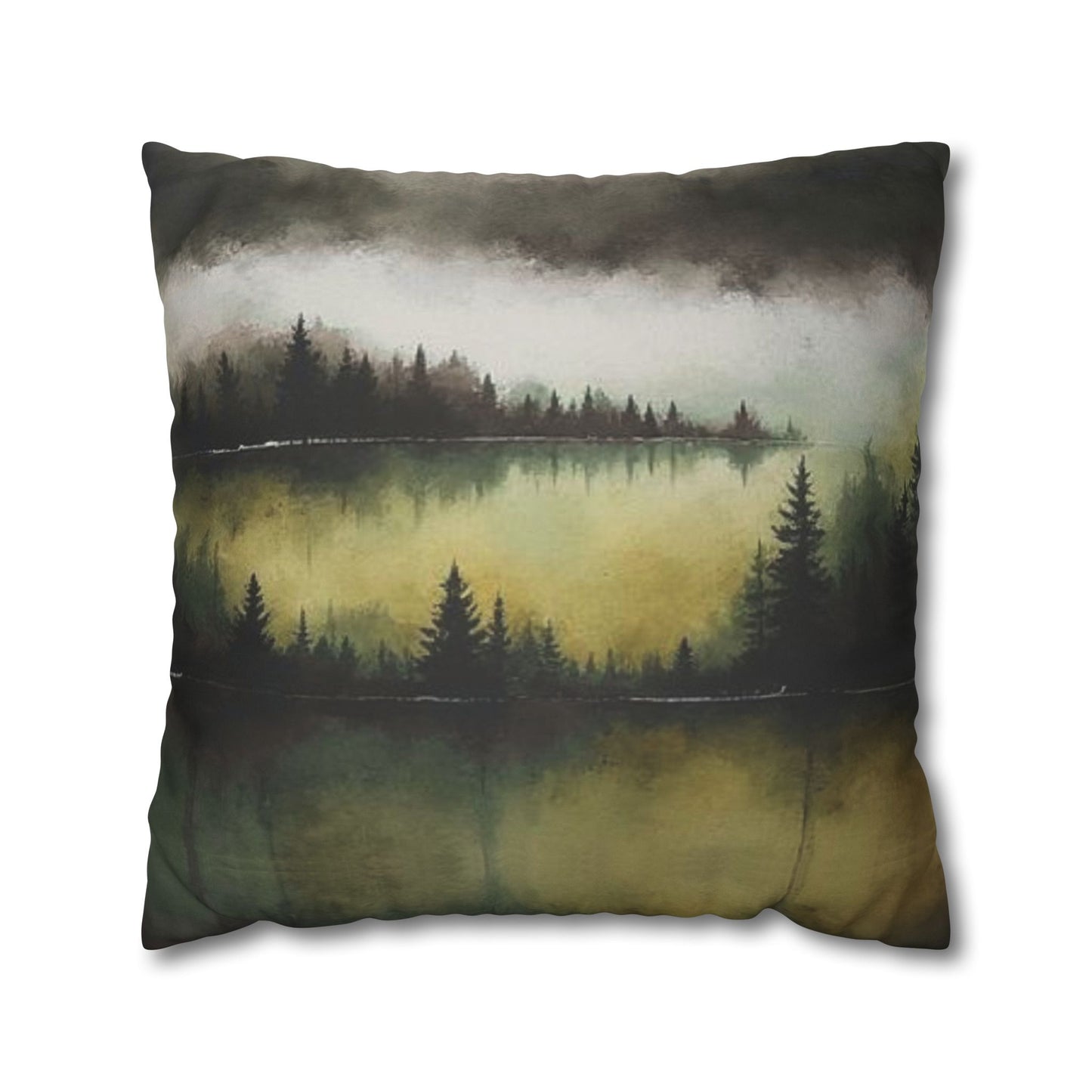 Misty Forest Decorative Pillowcase