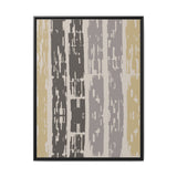 Abstract Striped Framed Canvas Print – Neutral Multi-Color Wall Art