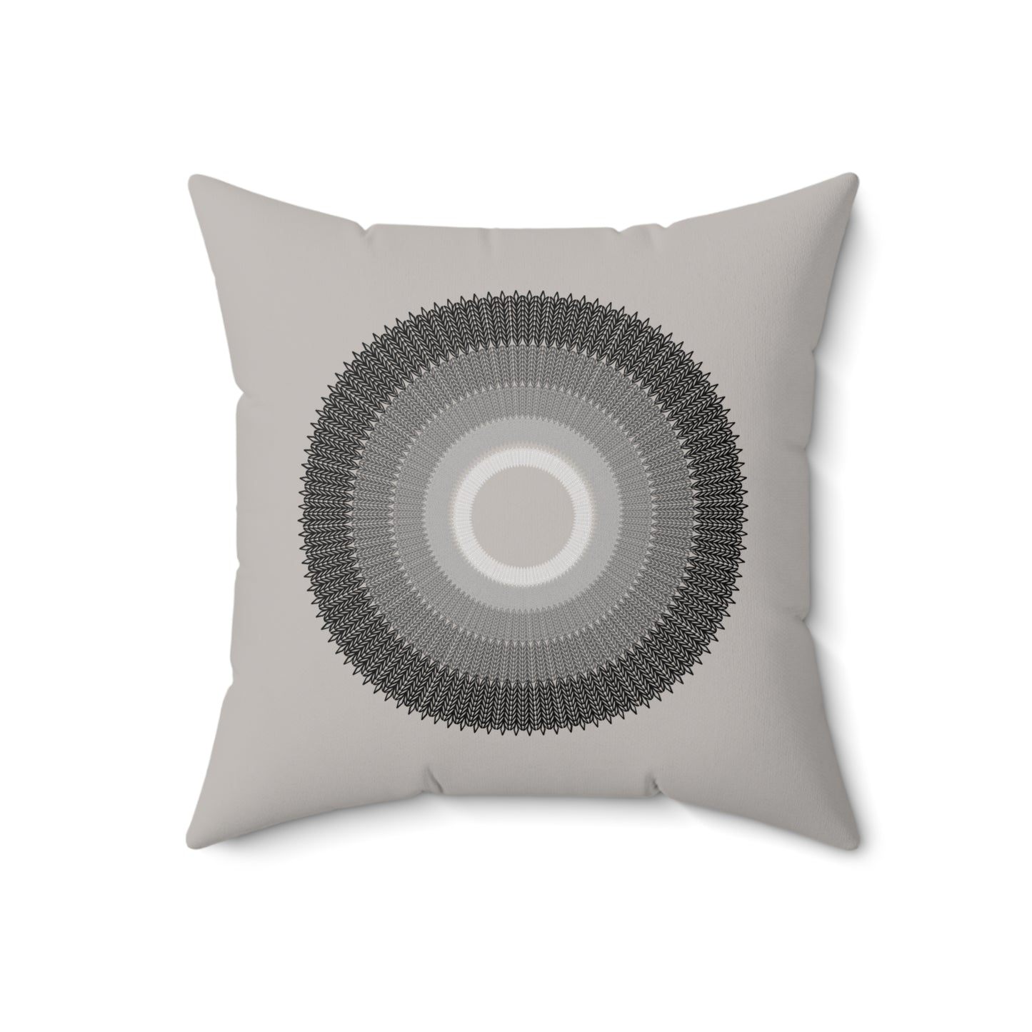 Pillow - Grey to Black Circles Design