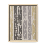 Abstract Striped Framed Canvas Print – Neutral Multi-Color Wall Art
