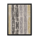 Abstract Striped Framed Canvas Print – Neutral Multi-Color Wall Art