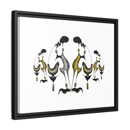 Abstract Framed Canvas Art Print - Multi-Color Decor