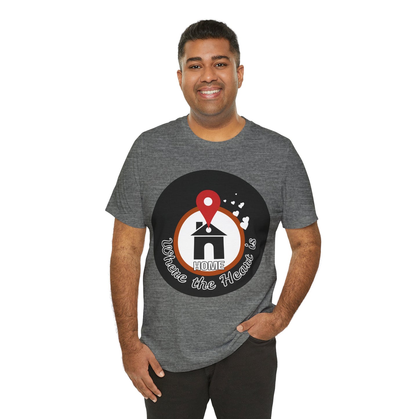 Home is Where the Heart Is Tee, Casual Cotton Shirt for Family Gatherings, Gift for New Homeowners, Realtor Appreciation Gift, [...]