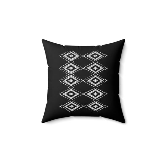 Modern Geometric Black Throw Pillow - Stylish Accent Pillow for Home Decor