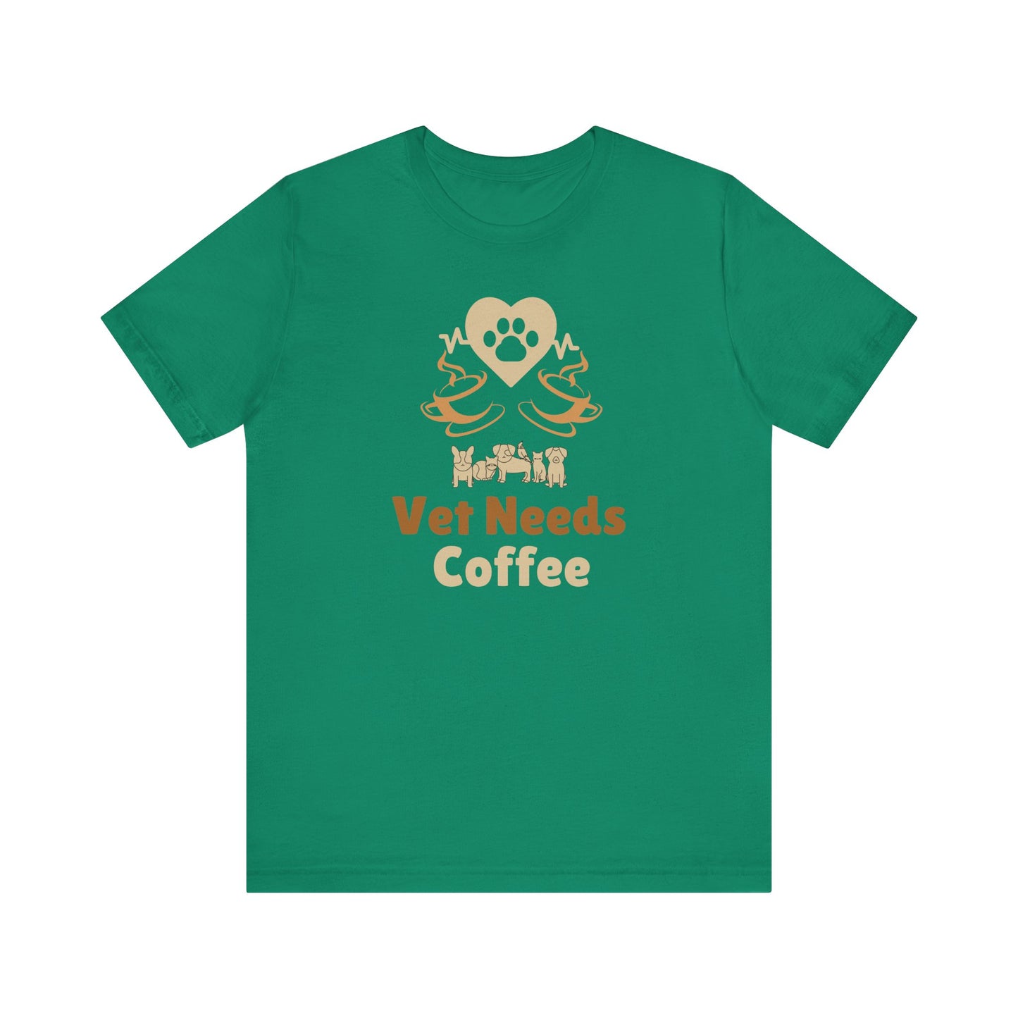 Coffee Lover Unisex Tee - Vet Needs Coffee Graphic
