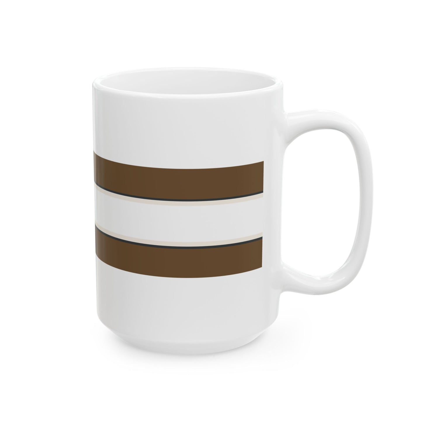 Earthline Brown Striped Ceramic Mug