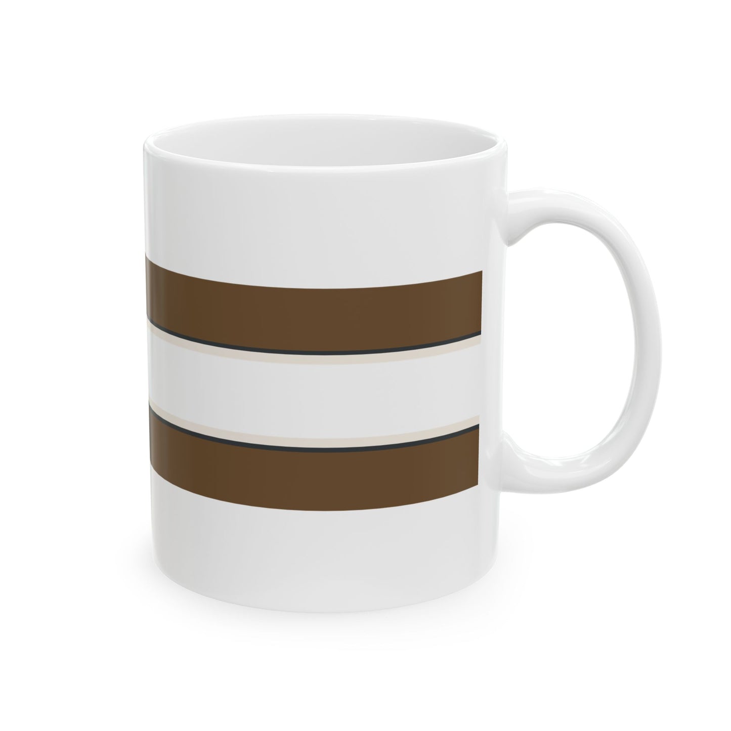 Earthline Brown Striped Ceramic Mug