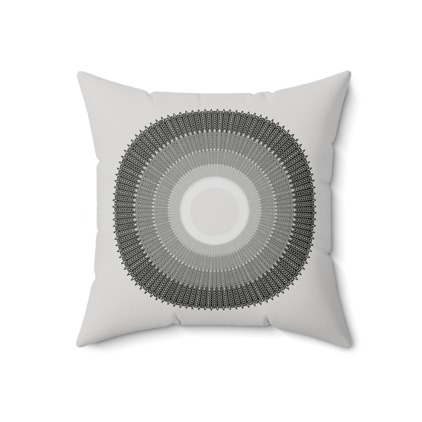 Pillow - Grey to Black Circles Design