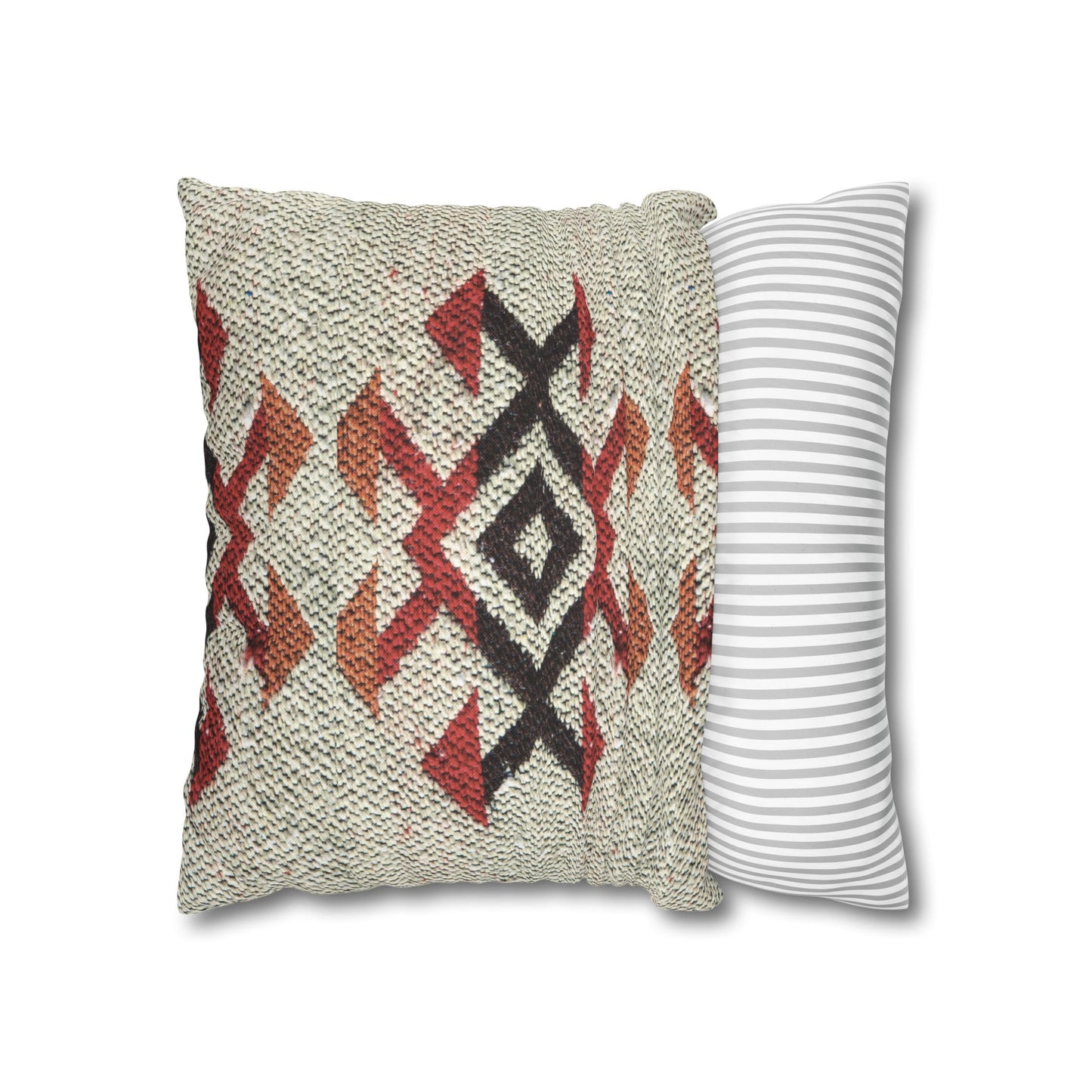 Southwestern Aztec Pattern Throw Pillowcase — Rustic Geometric Accent