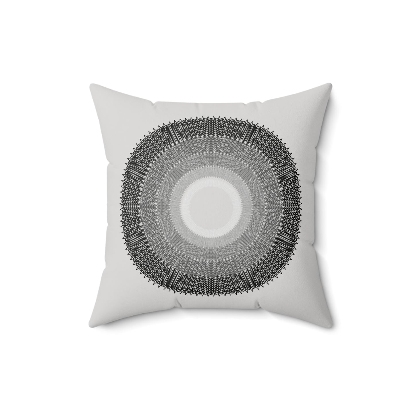 Pillow - Grey to Black Circles Design