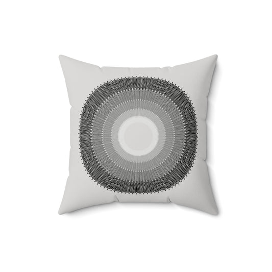 Pillow - Grey to Black Circles Design