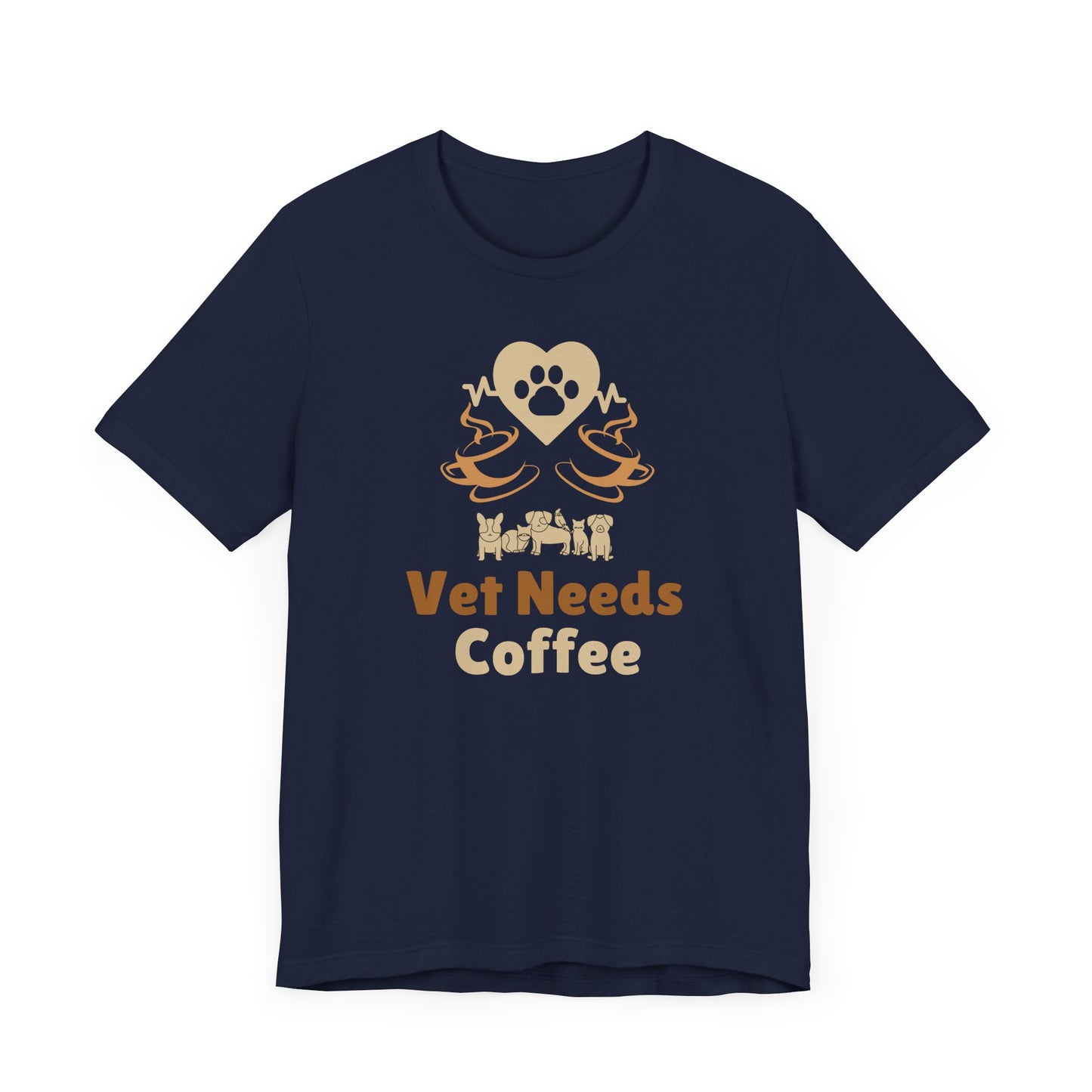 Coffee Lover Unisex Tee - Vet Needs Coffee Graphic