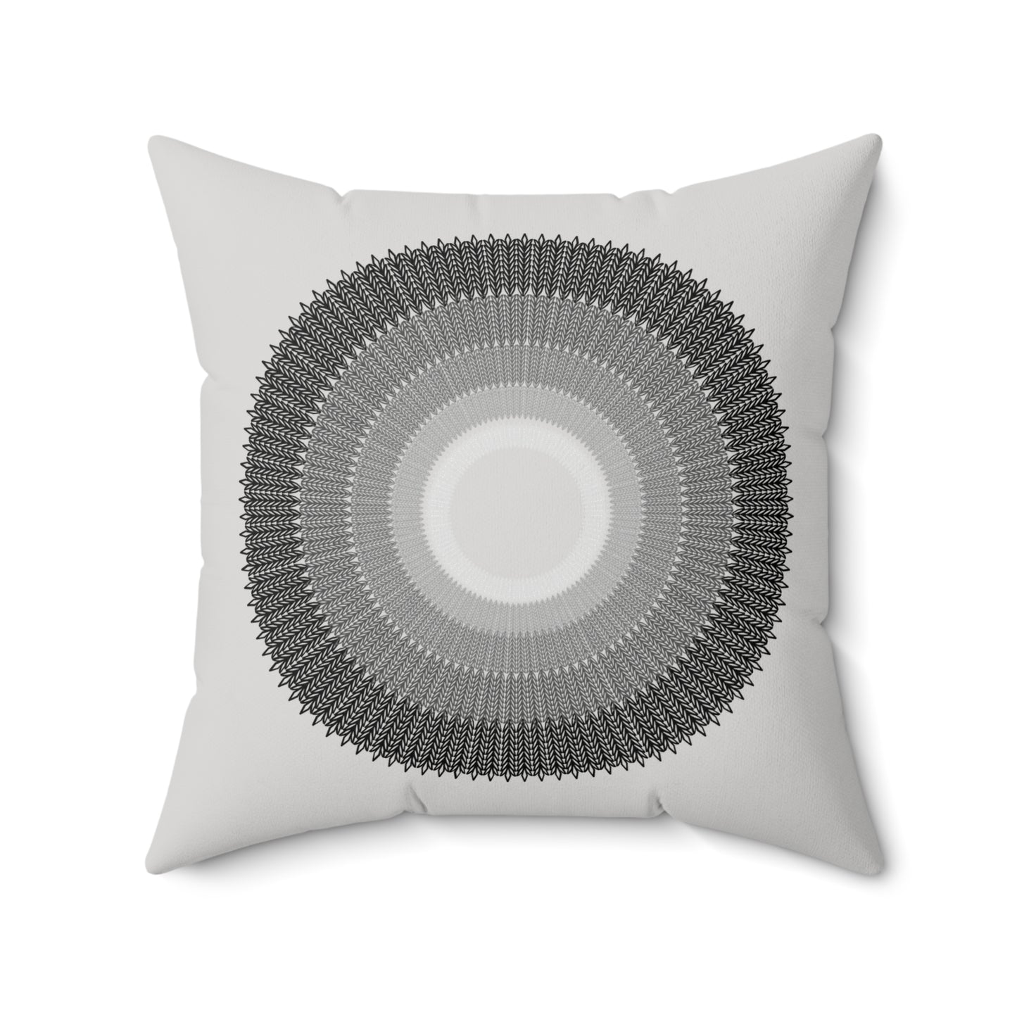 Pillow - Grey to Black Circles Design