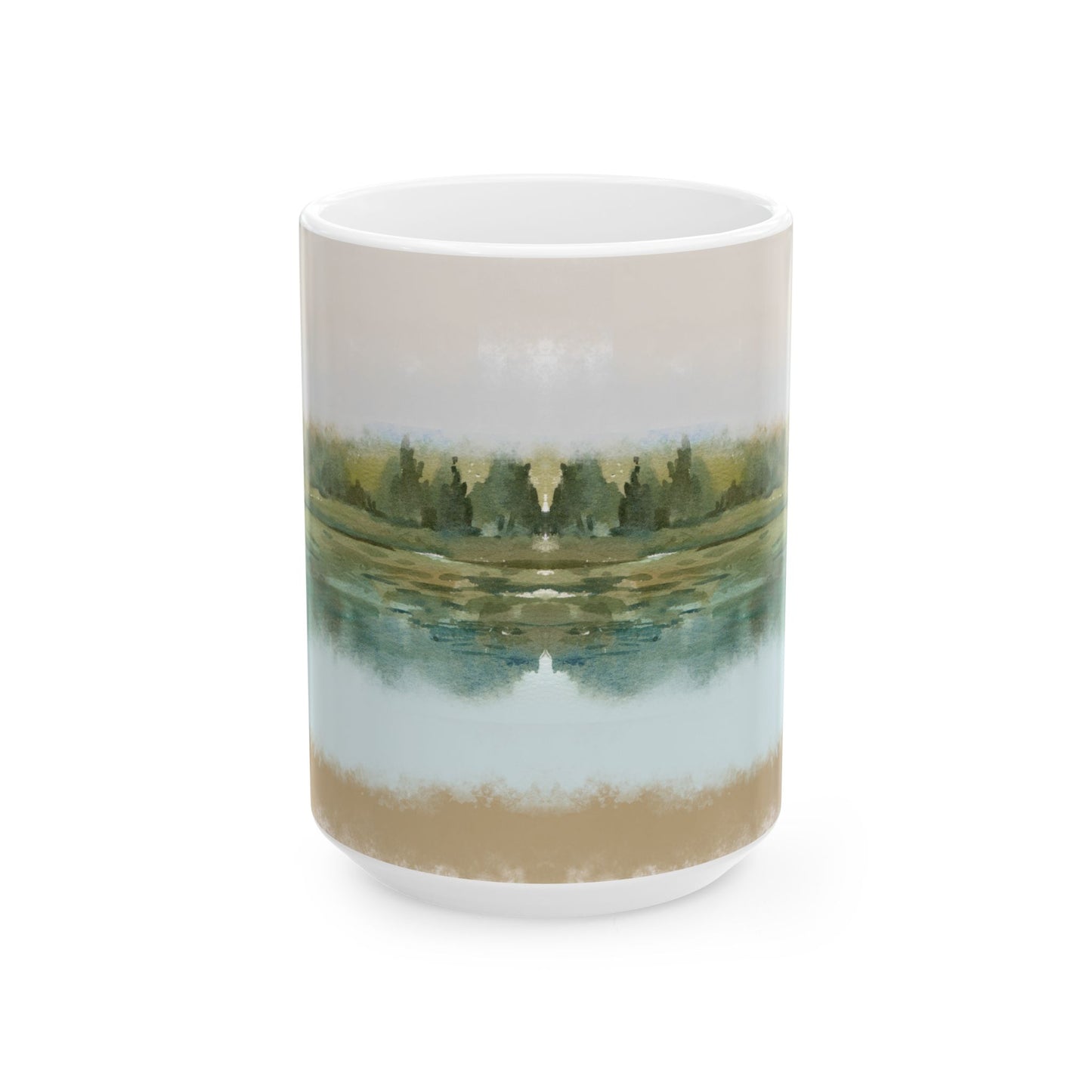 Misty Wetland at Dawn Ceramic Mug