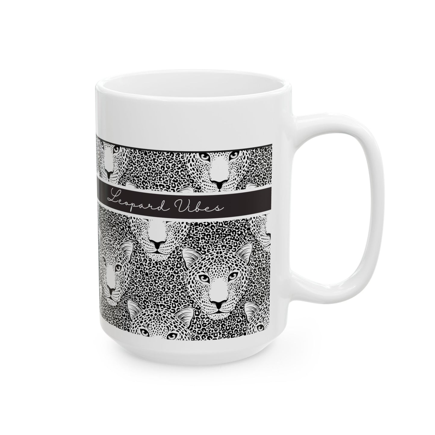 Leopard Print Ceramic Mug - Perfect Gift for Animal Lovers