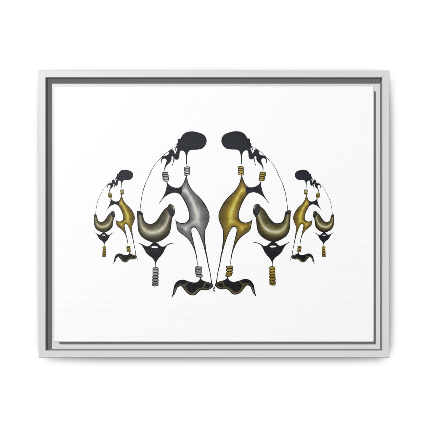 Abstract Framed Canvas Art Print - Multi-Color Decor